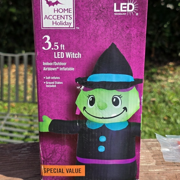 Home‎ Accents Inflatable LED Witch - Picture 9 of 13